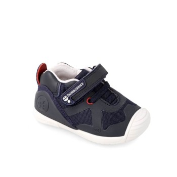 Παιδικό δερμάτινο sneaker για αγόρια Biomecanics 221003 μπλε